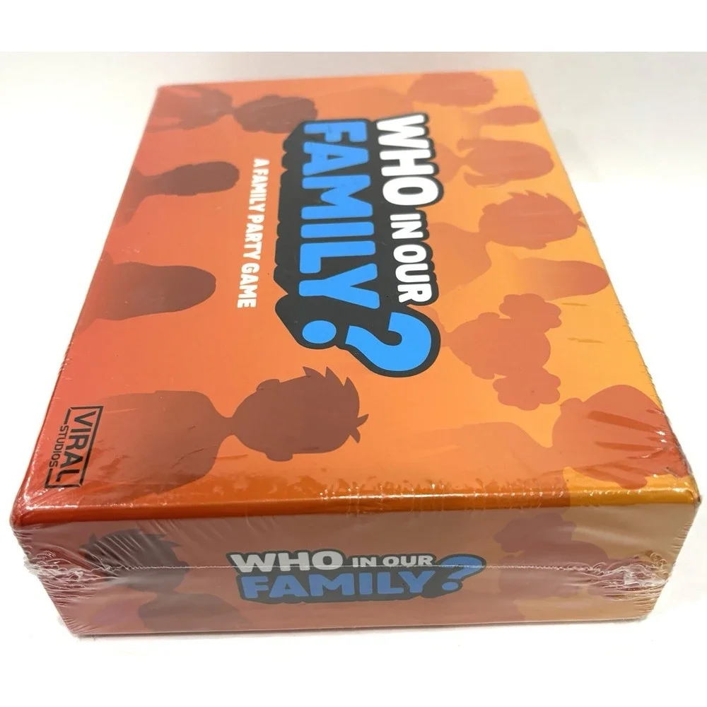 Who In Our Family? Family Party Game Viral Studios New Factory Sealed Ages 10+